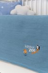Naf Naf Little Zoo 301 - Blue βρεφική πικέ κουβέρτα