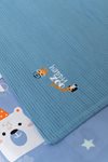 Naf Naf Little Zoo 301 - Blue βρεφική πικέ κουβέρτα